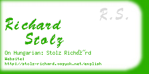 richard stolz business card